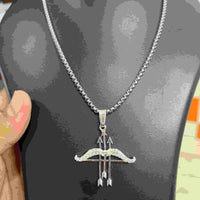 Ram Dhanush Silver Pendant Chain