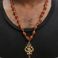 Panchmukhi Rudraksha OM Shiva Trishool Mala