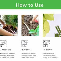 Plant Grow Fertilizer Sticks For Plants - 25 Stick Pack of 3